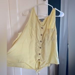 Tie front button up Tank